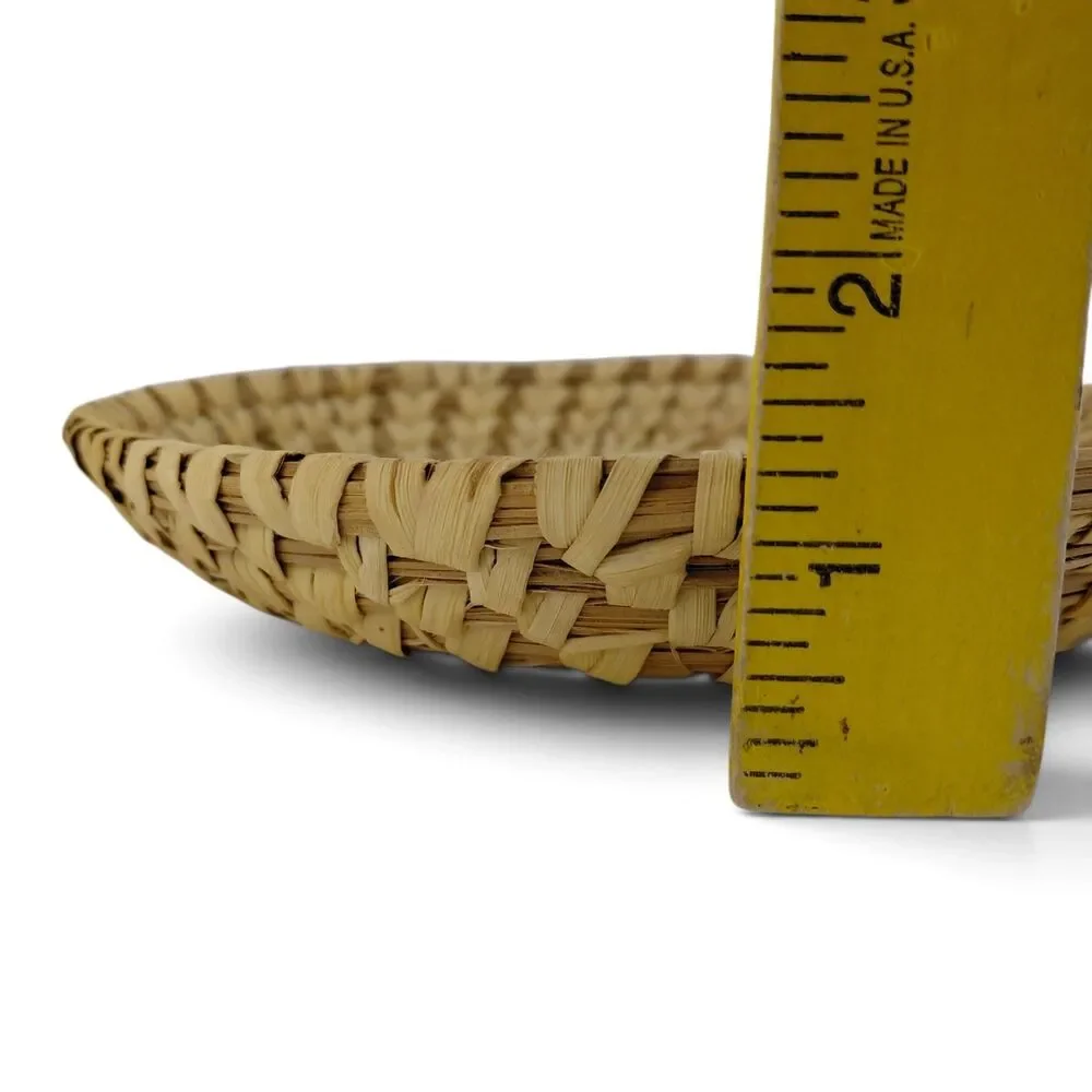 Tohono O'odham Papago  Woven Grass Basket Tray 7.5
